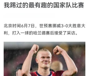 开云体育官方-埃尔林哈兰德创造惊人的进球记录